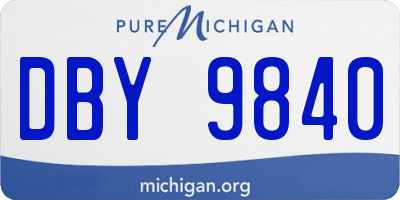 MI license plate DBY9840