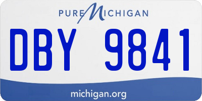 MI license plate DBY9841