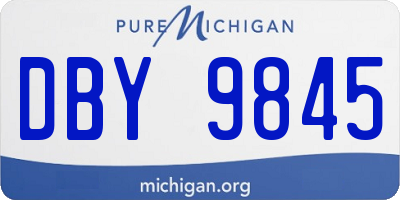MI license plate DBY9845