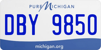 MI license plate DBY9850