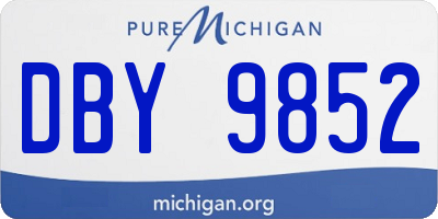 MI license plate DBY9852