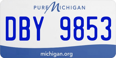 MI license plate DBY9853