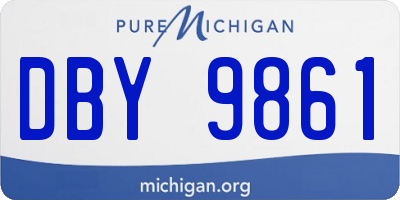 MI license plate DBY9861