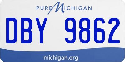 MI license plate DBY9862