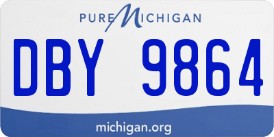 MI license plate DBY9864