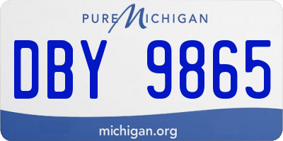 MI license plate DBY9865