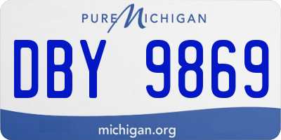 MI license plate DBY9869