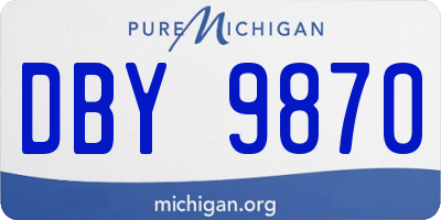 MI license plate DBY9870