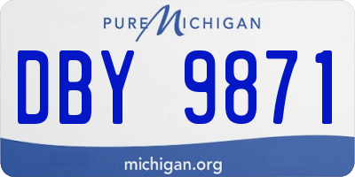 MI license plate DBY9871