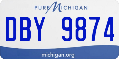 MI license plate DBY9874