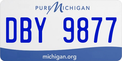 MI license plate DBY9877