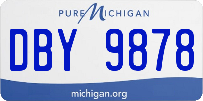 MI license plate DBY9878