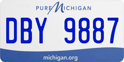MI license plate DBY9887