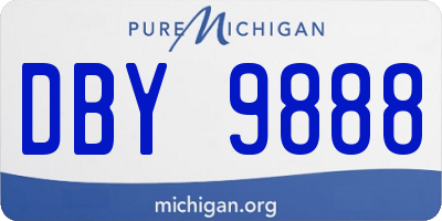 MI license plate DBY9888