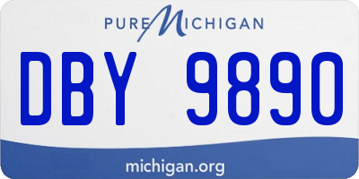 MI license plate DBY9890