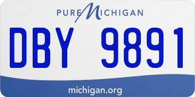 MI license plate DBY9891