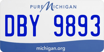 MI license plate DBY9893