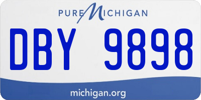 MI license plate DBY9898