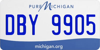 MI license plate DBY9905