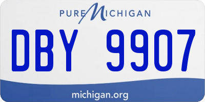 MI license plate DBY9907