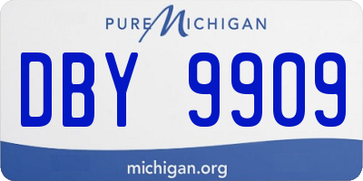MI license plate DBY9909