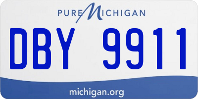 MI license plate DBY9911