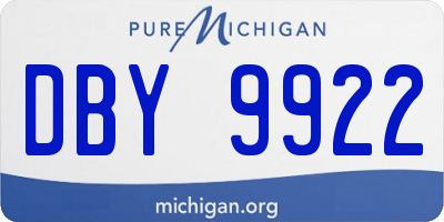MI license plate DBY9922