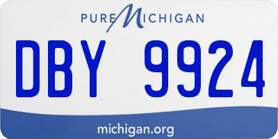 MI license plate DBY9924