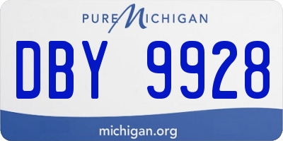 MI license plate DBY9928