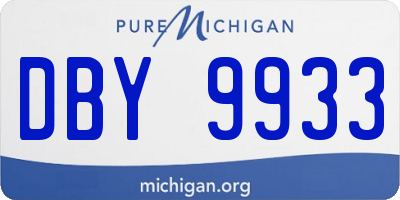 MI license plate DBY9933