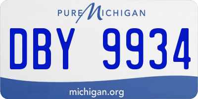 MI license plate DBY9934