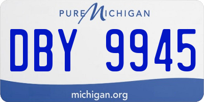 MI license plate DBY9945