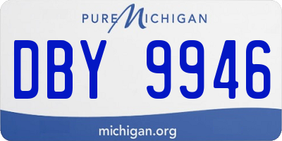 MI license plate DBY9946