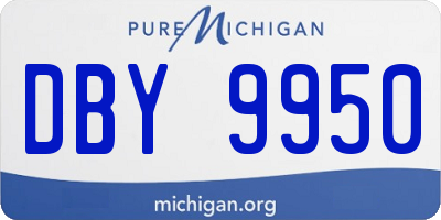 MI license plate DBY9950