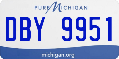MI license plate DBY9951