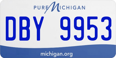MI license plate DBY9953
