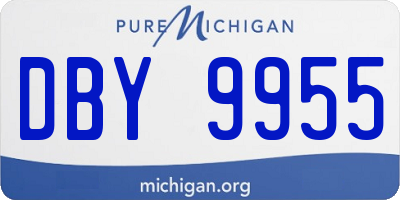 MI license plate DBY9955