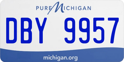 MI license plate DBY9957