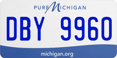 MI license plate DBY9960