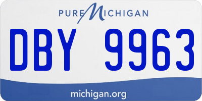 MI license plate DBY9963