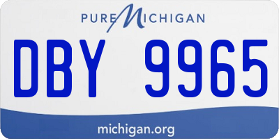 MI license plate DBY9965