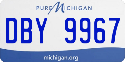 MI license plate DBY9967