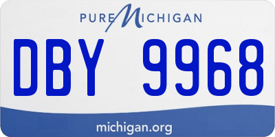 MI license plate DBY9968