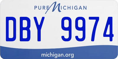 MI license plate DBY9974