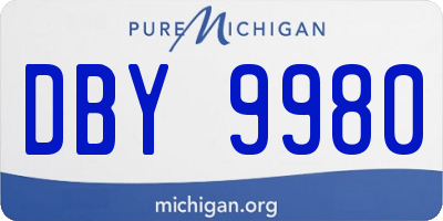 MI license plate DBY9980
