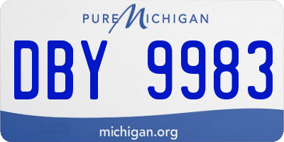 MI license plate DBY9983