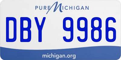 MI license plate DBY9986