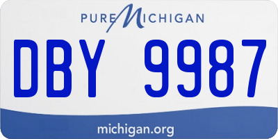 MI license plate DBY9987