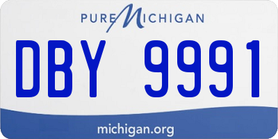 MI license plate DBY9991