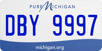 MI license plate DBY9997